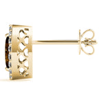 Elegant 14k White Gold Marquise Halo Diamond Earrings - 10x5mm Center Stone Setting (0.3 cttw SI2, H-I)