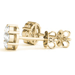 Elegant 14kt White Gold Cluster Earrings with 0.98 Carat SI2, H-I Diamonds (Style 