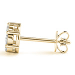 Elegant 14kt White Gold Cluster Earrings with 0.98 Carat SI2, H-I Diamonds (Style 