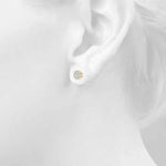 Elegant 14kt White Gold Cluster Earrings with 0.98 Carat SI2, H-I Diamonds (Style 