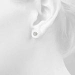 Elegant 14kt White Gold Cluster Earrings with 0.98 Carat SI2, H-I Diamonds (Style 