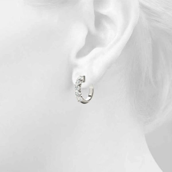 Classic Sterling Silver Hoop Earrings - Style 