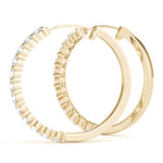 14kt White Gold 1.08 CTTW SI2, H-I Diamond Hoop Earrings