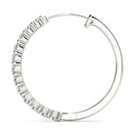 14kt White Gold 1.08 CTTW SI2, H-I Diamond Hoop Earrings
