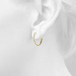 14kt White Gold 1.08 CTTW SI2, H-I Diamond Hoop Earrings