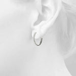14kt White Gold 1.08 CTTW SI2, H-I Diamond Hoop Earrings