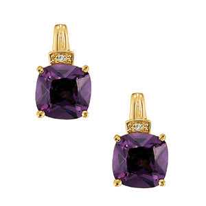 Exquisite Cushion Cut Diamond Earrings in 14kt White Gold