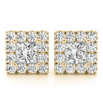 Elegant Diamond Halo Style Earrings - Timeless Sparkle 