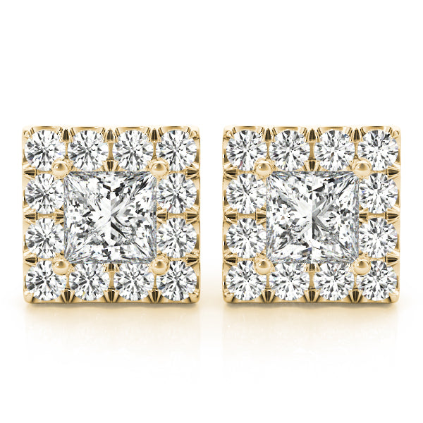 Elegant Diamond Halo Style Earrings - Timeless Sparkle 