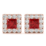 Elegant Diamond Halo Style Earrings - Timeless Sparkle 