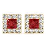 Elegant Diamond Halo Style Earrings - Timeless Sparkle 