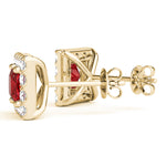 Elegant Diamond Halo Style Earrings - Timeless Sparkle 