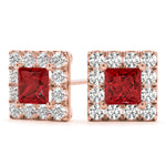 Elegant Diamond Halo Style Earrings - Timeless Sparkle 