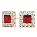 Elegant Diamond Halo Style Earrings - Timeless Sparkle 