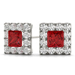 Elegant Diamond Halo Style Earrings - Timeless Sparkle 