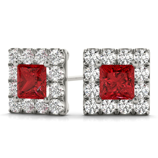 Elegant Diamond Halo Style Earrings - Timeless Sparkle 
