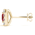 Elegant Diamond Halo Style Earrings - Timeless Sparkle 