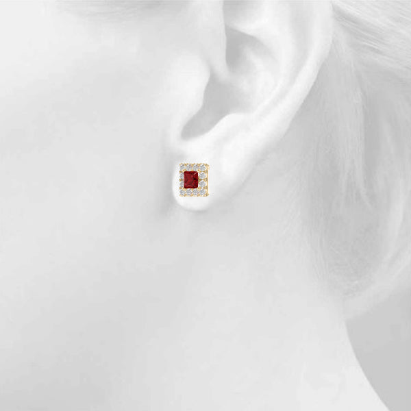 Elegant Diamond Halo Style Earrings - Timeless Sparkle 