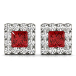 Elegant Diamond Halo Style Earrings - Timeless Sparkle 