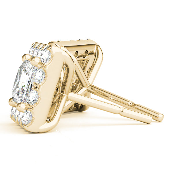 Elegant Diamond Halo Style Earrings - Timeless Sparkle 