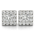 Elegant Diamond Halo Style Earrings - Timeless Sparkle 