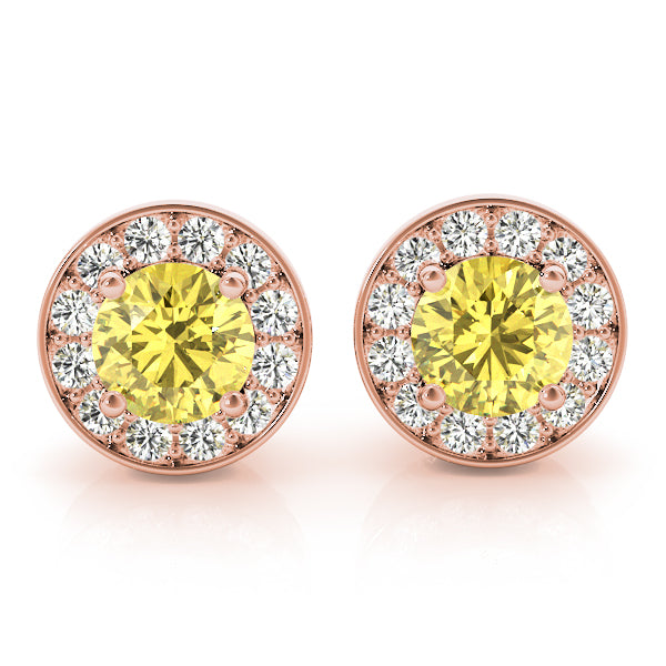 Exquisite 14kt White Gold Halo Diamond Earrings - 1.39 cttw SI2, H-I