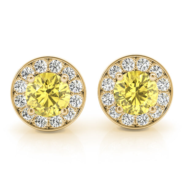 Exquisite 14kt White Gold Halo Diamond Earrings - 1.39 cttw SI2, H-I