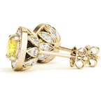 Exquisite 14kt White Gold Halo Diamond Earrings - 1.39 cttw SI2, H-I