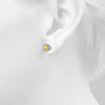 Exquisite 14kt White Gold Halo Diamond Earrings - 1.39 cttw SI2, H-I