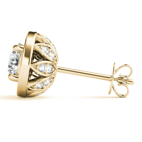 Exquisite 14kt White Gold Halo Diamond Earrings - 1.39 cttw SI2, H-I