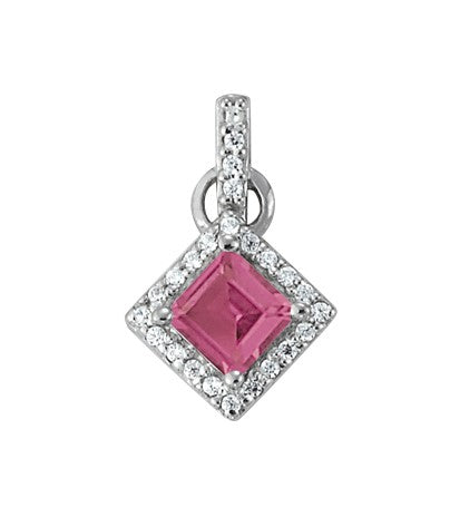 Exquisite 14kt White Gold Square & Cushion Cut Diamond Earrings - 0.24 cttw SI2, H-I