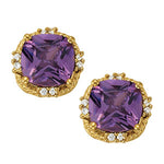 Elegant 14kt White Gold Square & Cushion Cut Diamond Earrings - 2.06 DWT