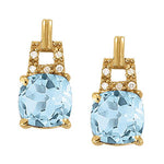 Exquisite 14kt White Gold Square & Cushion Cut Diamond Earrings - 4.06 cttw