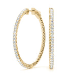 Vault Lock Hoop Earrings - 14kt Gold with 0.52 CTTW Diamonds