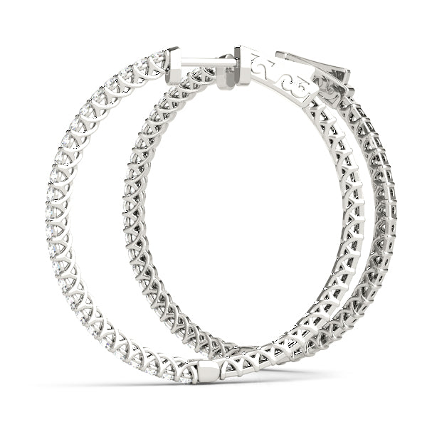 Vault Lock Hoop Earrings - 14kt Gold with 0.52 CTTW Diamonds
