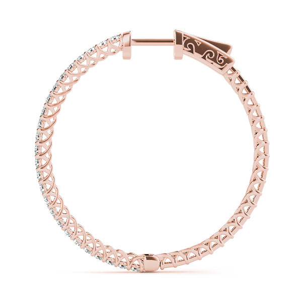 Vault Lock Hoop Earrings - 14kt Gold with 0.52 CTTW Diamonds