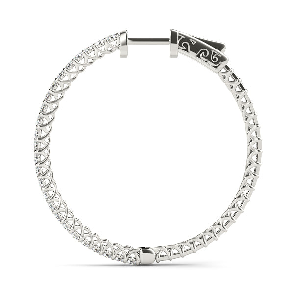 Vault Lock Hoop Earrings - 14kt Gold with 0.52 CTTW Diamonds