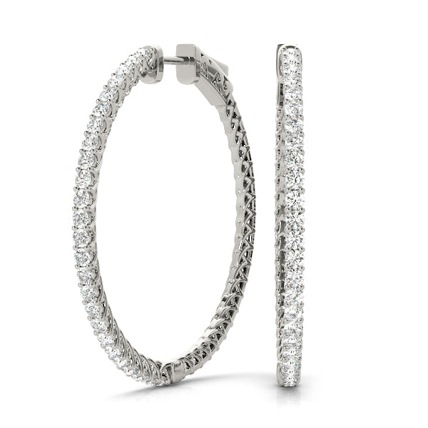 Vault Lock Hoop Earrings - 14kt Gold with 0.52 CTTW Diamonds
