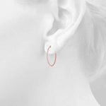Elegant 14k White Gold Diamond Hoop Earrings - Vault Lock Design