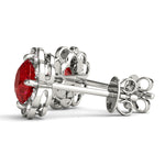 14kt White Gold Semi-Mount Round Diamond Earrings | Style 