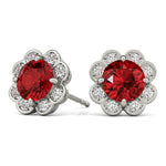 14kt White Gold Semi-Mount Round Diamond Earrings | Style 