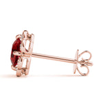 14kt White Gold Semi-Mount Round Diamond Earrings | Style 