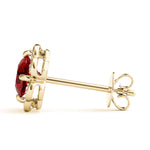 14kt White Gold Semi-Mount Round Diamond Earrings | Style 