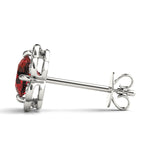 14kt White Gold Semi-Mount Round Diamond Earrings | Style 