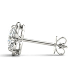 14kt White Gold Semi-Mount Round Diamond Earrings | Style 