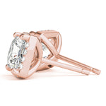 Exquisite 14kt White Gold 4-Prong Square Halo Engagement Ring Setting - 3 CTW