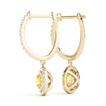 Elegant 1 CT Round Diamond Halo Earrings - 14kt White Gold