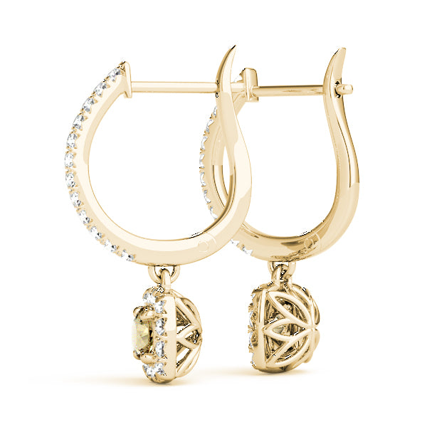 Elegant 14kt White Gold Halo Diamond Earrings - 2.92 cttw SI1-SI2, G-H