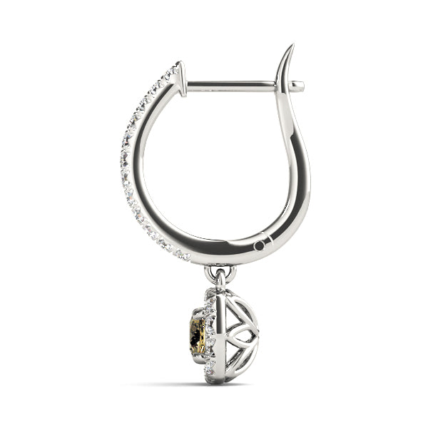 Elegant 14kt White Gold Halo Diamond Earrings - 2.92 cttw SI1-SI2, G-H