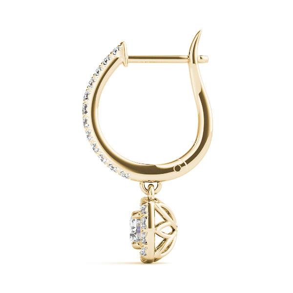 Elegant 14kt White Gold Halo Diamond Earrings - 2.92 cttw SI1-SI2, G-H